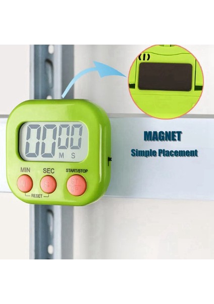 Manyetik Dijital Mutfak Zamanlayıcı Saat Yüksek Alarm LED Sayaç A (Yurt Dışından)