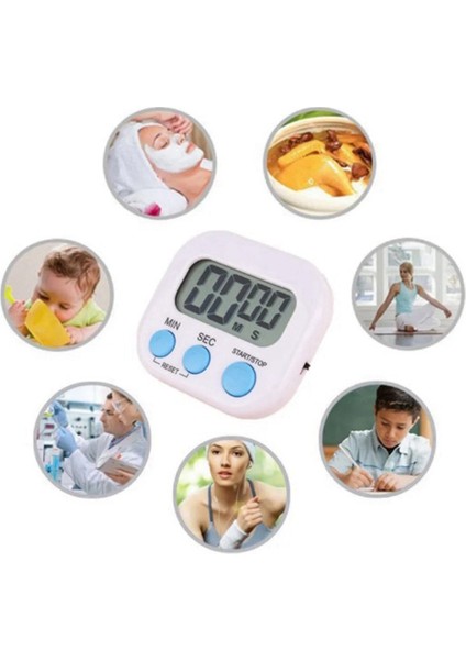 Manyetik Dijital Mutfak Zamanlayıcı Saat Yüksek Alarm LED Sayaç A (Yurt Dışından)