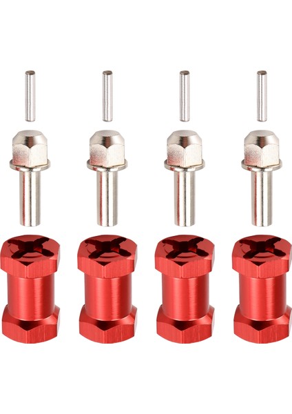 12MM Altıgen Tekerlek Göbeği Adaptörü 20MM Uzatma Kombinasyon Bağlantı Parçası Kırmızı (Yurt Dışından)