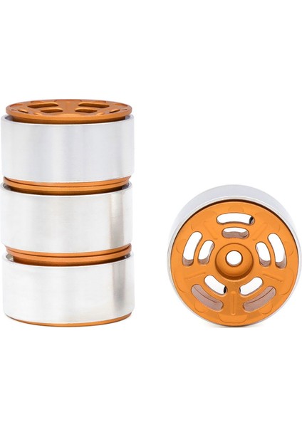 1/24 1/18 Rc Paletli Araba Için Metal Jant Çift Delikli 5 Kollu Turuncu (Yurt Dışından)