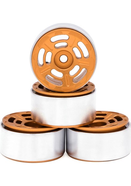 1/24 1/18 Rc Paletli Araba Için Metal Jant Çift Delikli 5 Kollu Turuncu (Yurt Dışından)