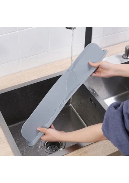 Tekrar Kullanılabilir Lavabo Sıçrama Koruyucu Silikon Tezgah Su Bölmesi Önleme (Yurt Dışından)