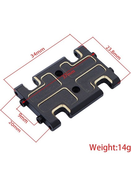 Axial AX24 124 Için Pirinç Şasi Kaydırma Plakası Şanzıman Montajı (Yurt Dışından)