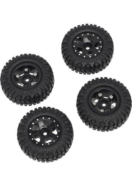 SCX24 Jeep Gladiator Için Lastikli Metal Tekerlek Kabuğu Siyah (Yurt Dışından)