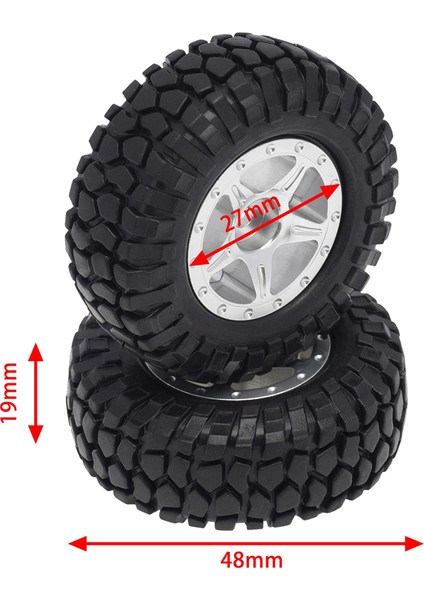 SCX24 Jeep Gladiator Için Lastikli Metal Tekerlek Kabuğu Siyah (Yurt Dışından)