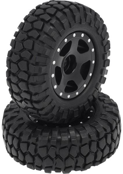 SCX24 Jeep Gladiator Için Lastikli Metal Tekerlek Kabuğu Siyah (Yurt Dışından)