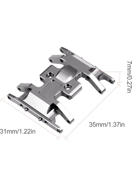 Metal Şasi Kaydırma Plakası Şanzıman Montajı Eksenel SCX24 C10 Kilit2 (Yurt Dışından)