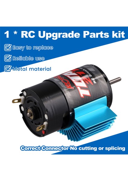 1:10 Rc Crawler Axial SCX10 21T Için Isı Emicili 550 Fırçalı Motor (Yurt Dışından)