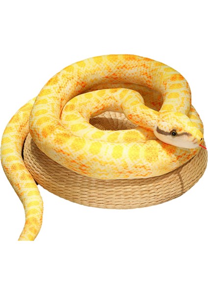 Simülasyon Python Peluş Oyuncak Hediye Altın Python (Yurt Dışından)