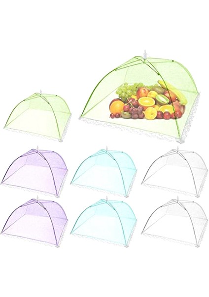 Açılır Ağlı Ekran Çadır Şemsiyesi 8 Paket Renkli Gıda Örtüsü Ağı (Yurt Dışından)