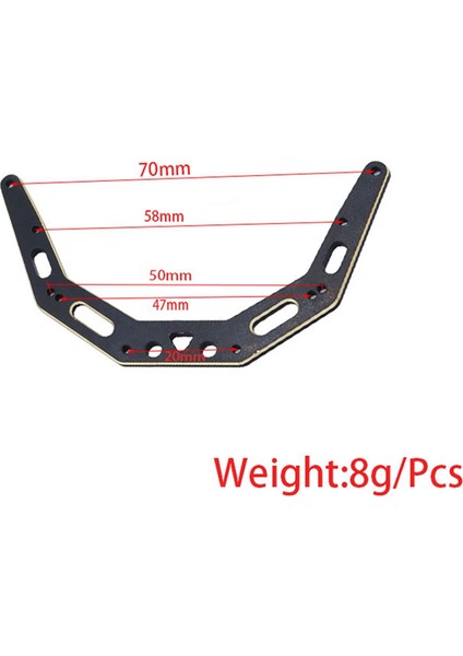 Axıal AX24 124 Rc Paletli Araba Için 2 Adet Pirinç Şasi Yan Plakaları (Yurt Dışından)