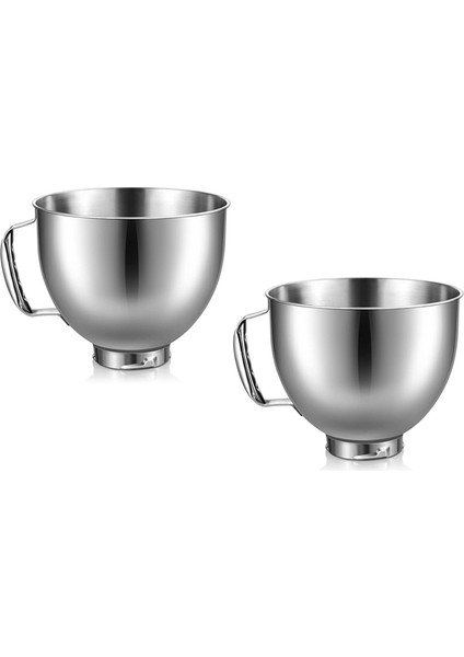 Kitchenaid 4.5-5 Quart Eğimli Başlık Standı Için 2 Adet Paslanmaz Çelik Kase (Yurt Dışından)