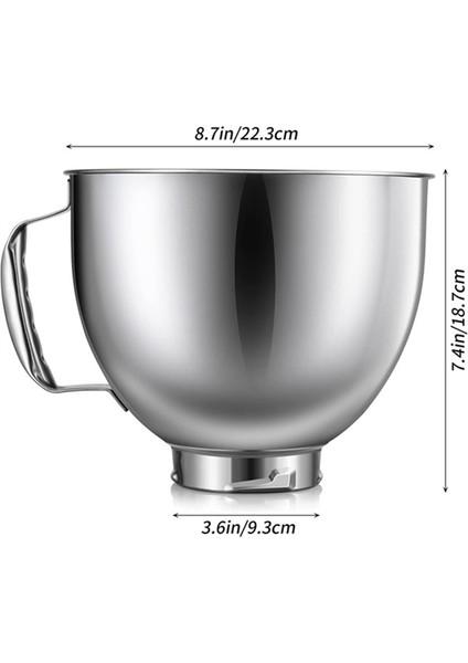 Kitchenaid 4.5-5 Quart Eğimli Başlık Standı Için 2 Adet Paslanmaz Çelik Kase (Yurt Dışından) modelleri