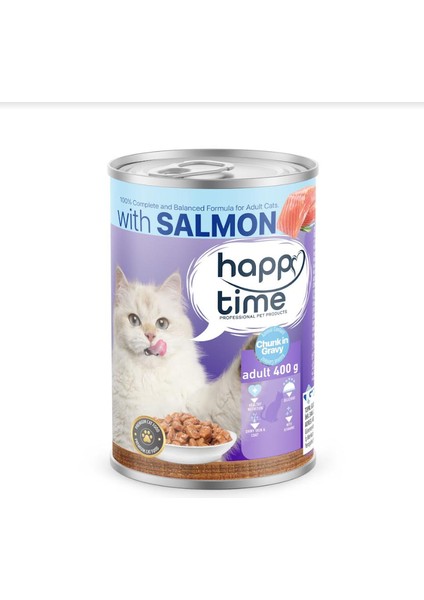Yetişkin Kediler Için Somon Parça Etli Konserve 400 gr