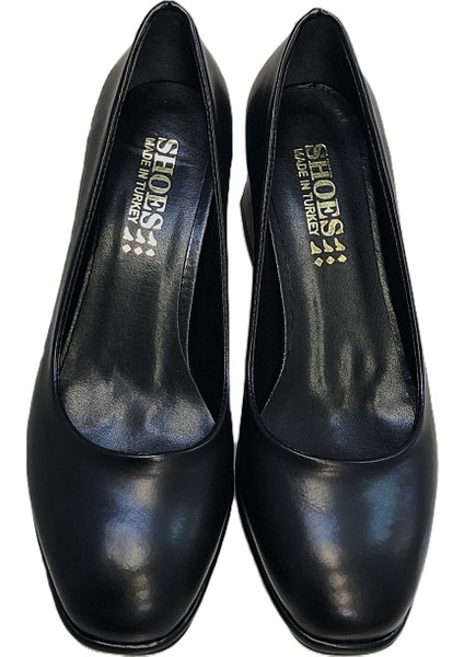 Kalın Topuklu Yumuşak Küt Burunlu Bayan Klasik Ayakkabı indirimleri