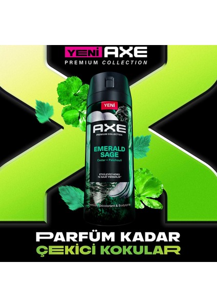 Premium Collection Erkek Sprey Deodorant Emerald Sage 150 ml X3