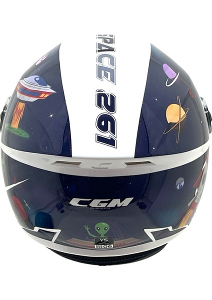 Mini Space Çocuk Kask Lacivert Beyaz