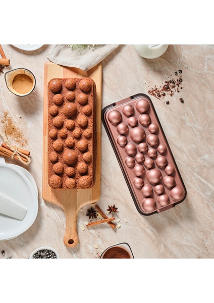 Aster Degradeli Baton Döküm Kek Kalıbı Rosegold 33,5 Cm indirimleri
