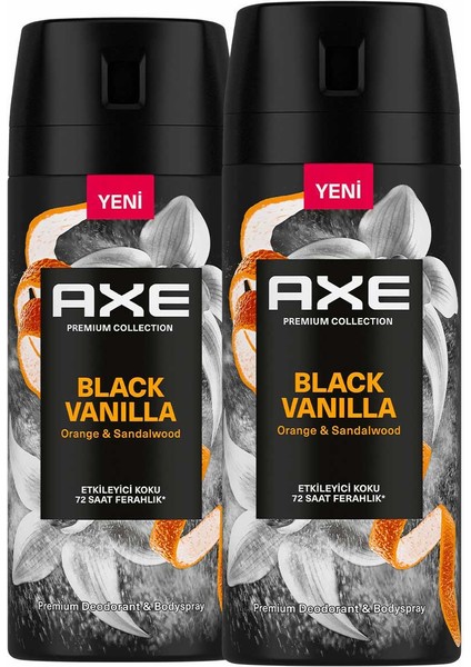 Premium Collection Erkek Sprey Deodorant Black Vanilla 150 ml X2