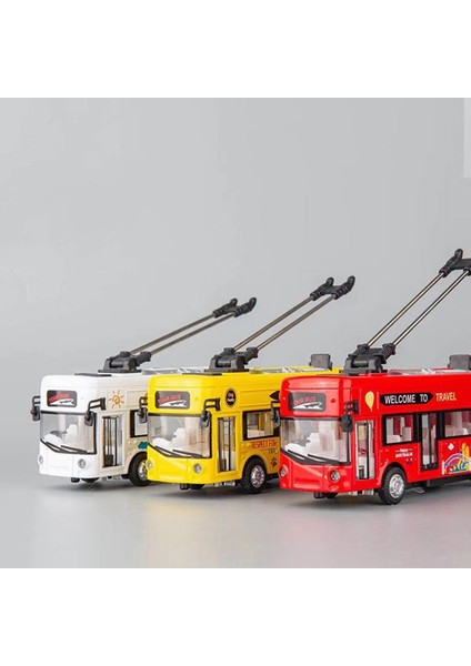 150 Çocuk Oyuncakları Londra Tek Katlı Tramvay Otobüs Araçlar Araba Oyuncak Sarı (Yurt Dışından)