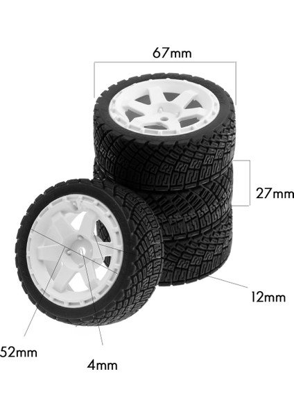 Tamiya TT02 Lancia Delta W150 110 Rc Yarış Arabası Için Lastik Jant Lastik (Yurt Dışından)