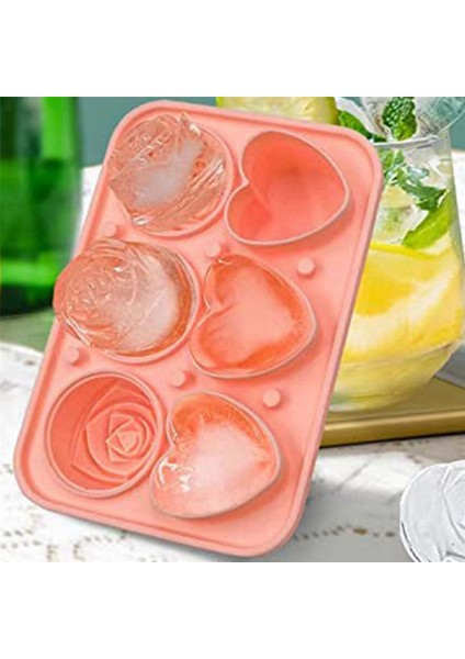 Gül Buz Küpü Kalıbı Kalp Şeklinde Buz Küpü Tepsisi Silikon Buz Kalıbı (Yurt Dışından) fiyatları