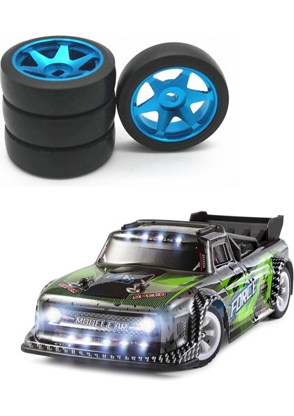 Adet Sert Plastik Drift Lastiği Metal Jant Rc Araba Için Mavi (Yurt Dışından)