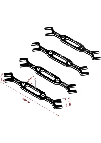 Adet Anahtar 33.23.53.7455.56MM Rc Araba Drone Tekne Kırmızı (Yurt Dışından)