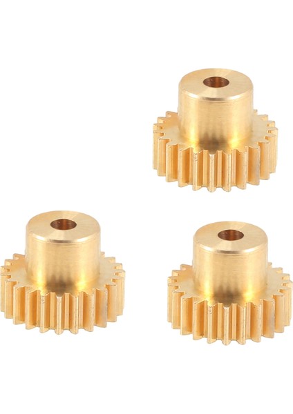 3 Adet 3.175MM Şaft Pirinç Pinyon Motor Dişlisi M0.6 1/10 1/8 RC,23T (Yurt Dışından)