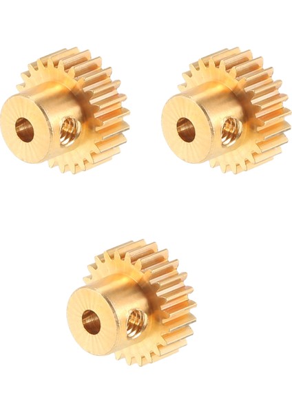 3 Adet 3.175MM Şaft Pirinç Pinyon Motor Dişlisi M0.6 1/10 1/8 RC,23T (Yurt Dışından)