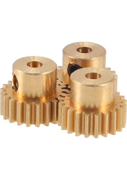 3 Adet 3.175MM Şaft Pirinç Pinyon Motor Dişlisi M0.6 1/10 1/8 Rc, 21T (Yurt Dışından)