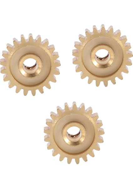 3 Adet 3.175MM Şaft Pirinç Pinyon Motor Dişlisi M0.6 1/10 1/8 Rc, 21T (Yurt Dışından)