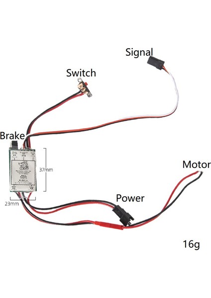 Wpl C14 C24 C34 C44 B14 B24 B16 Için 15A Fırçalı Esc Hız Kontrol Cihazı (Yurt Dışından)