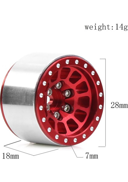 118 Rc Paletli Araç TRX4M Eksenel SCX24 Için 4 Adet 1.0 Inç Jant Siyah (Yurt Dışından)