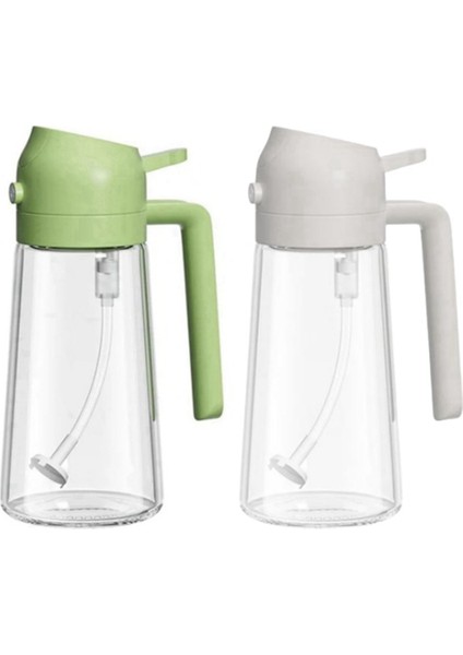 2'si 1 Arada Yağ Dağıtıcı ve Yağ Püskürtücü Yaklaşık 16OZ Yeşil ve Beyaz (Yurt Dışından)
