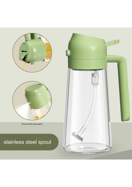 2'si 1 Arada Yağ Dağıtıcı ve Yağ Püskürtücü Yaklaşık 16OZ Yeşil ve Beyaz (Yurt Dışından)