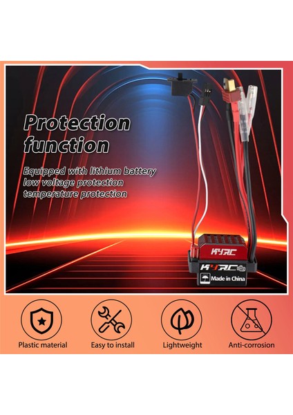 60A Esc Rc Araba Esc Fırçalı Elektrikli Hız Kontrol Cihazı T-Fiş (Yurt Dışından)