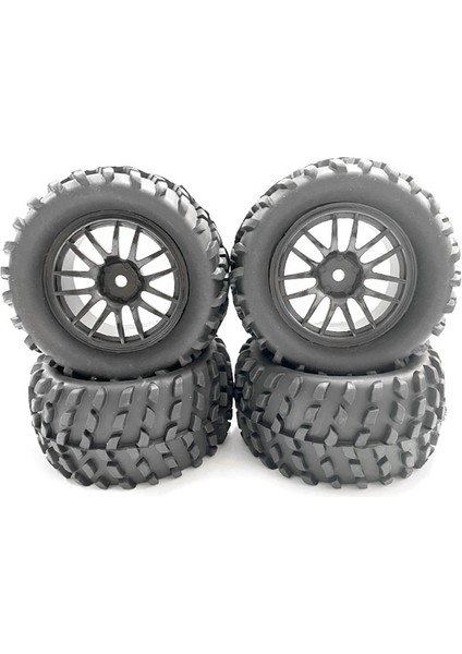 4 Adet 82MM Kauçuk Tekerlek Lastiği 12MM Altıgen Hbx 16889 Mjx H16 116 Parçaları Için (Yurt Dışından)