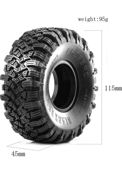 110 Rc Paletli Eksenel SCX10 Için 4 Adet 115MM Kauçuk Çamur Grappler Lastiği (Yurt Dışından)