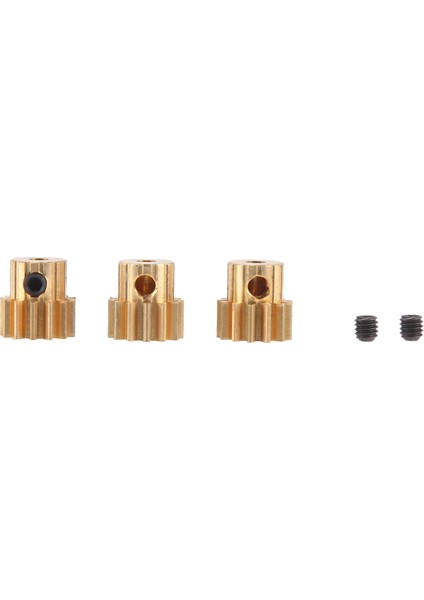 3 Adet 3.175MM Şaft Pirinç Pinyon Motor Dişlisi M0.8 1/10 1/8 Rc, 13T (Yurt Dışından)