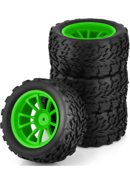 4 Adet 118MM 110 Rc Monster Truck Buggy Lastiği Traxxas Arrma Için Yeşil (Yurt Dışından)