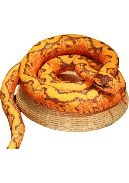 Simülasyon Python Peluş Oyuncak Hediye Turuncu Halka Python (Yurt Dışından)