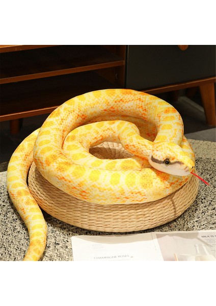 Simülasyon Python Peluş Oyuncak Hediye Turuncu Halka Python (Yurt Dışından)
