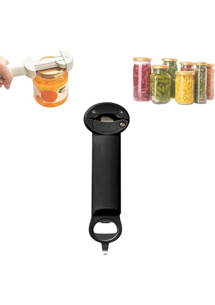 Kavanoz Açacağı Çok Işlevli Geri Çekilebilir Şişe Açacağı Siyah (Yurt Dışından) indirimleri