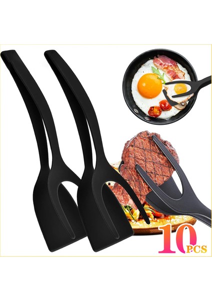 Çok Işlevli Biftek Kızartma Spatulası Klipsi Iki Bir Arada Klips Kırmızı (Yurt Dışından)