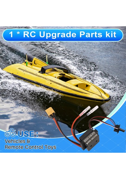 Rc 60A Esc Fırçalı Motor Hız Kontrol Cihazı Rc Gemi ve Rc Araba Esca (Yurt Dışından)