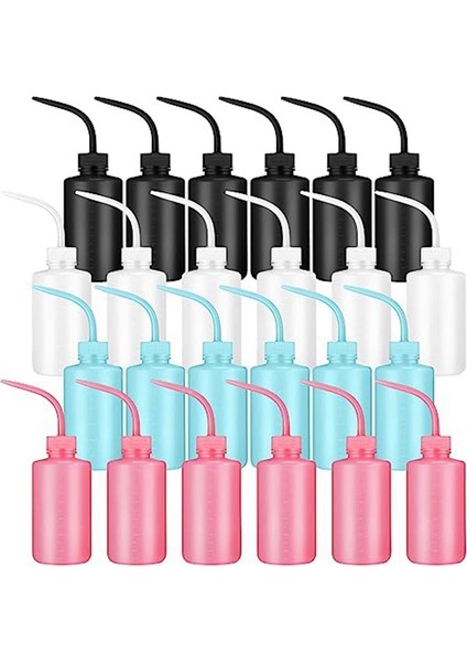 24 Adet Dövme Sıkma Şişesi 250 ml 8.5 Oz Lab Yıkama Sıkma Şişesi (Yurt Dışından)