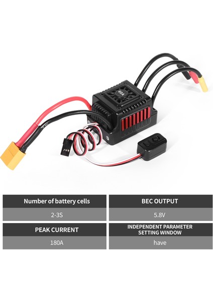 Sensörsüz Fırçasız Su Geçirmez Araba Esc 60A XT60 Fişi (Yurt Dışından)