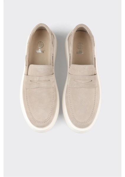 Bej Deri Erkek Günlük Loafer fırsatları