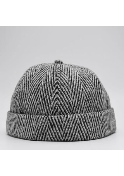 Etnik Desen Kısa Docker Şapka Vintage Cap Kasket